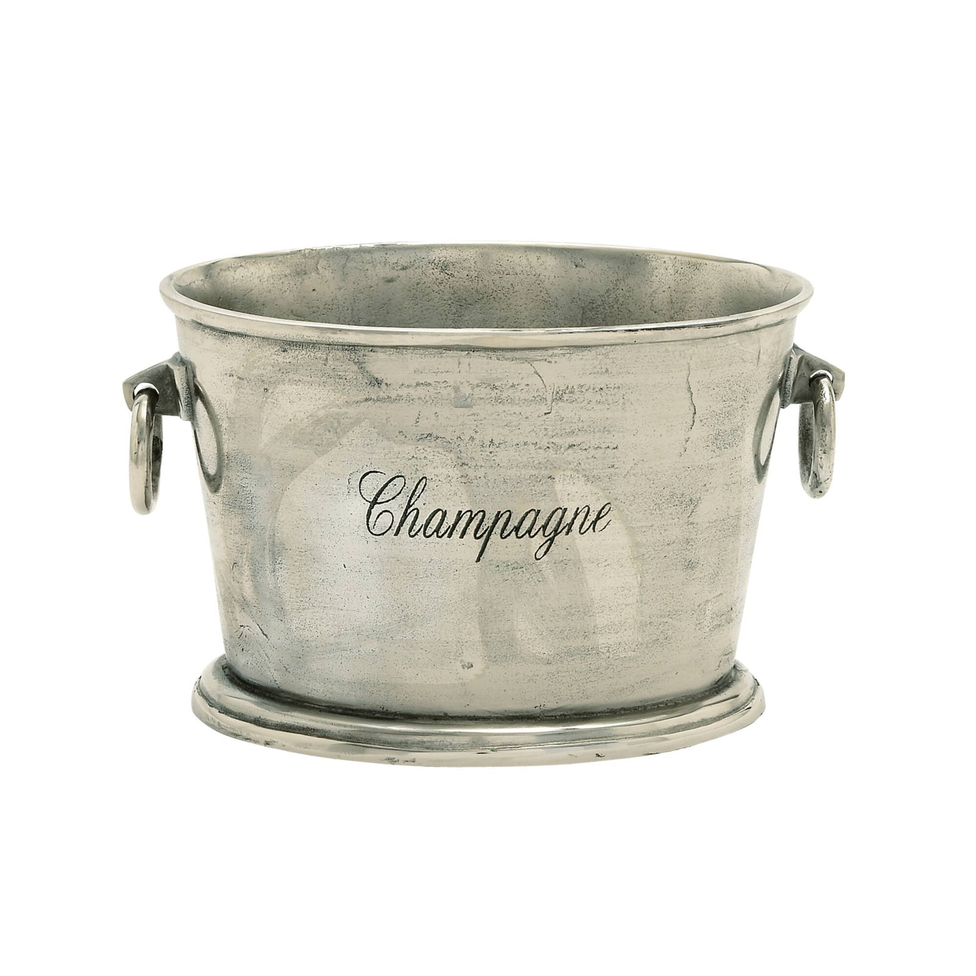 17" Silver Champagne Metal Wine Bottle Holder